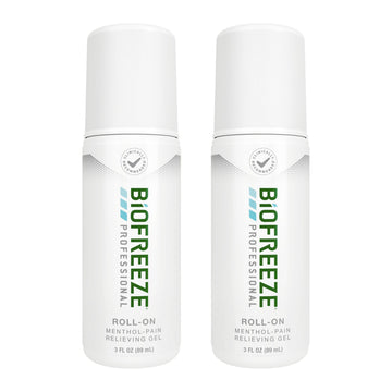 Biofreeze Professional Pain Relief Roll On, Knee & Lower Back Pain Relief, Arthritis Pain Reliever, Neck Pain Relief, Cooling Joint Pain Relief, Roll-On Menthol Gel 3 Fl Oz (Pack of 2) Biofreeze buy supplements canada