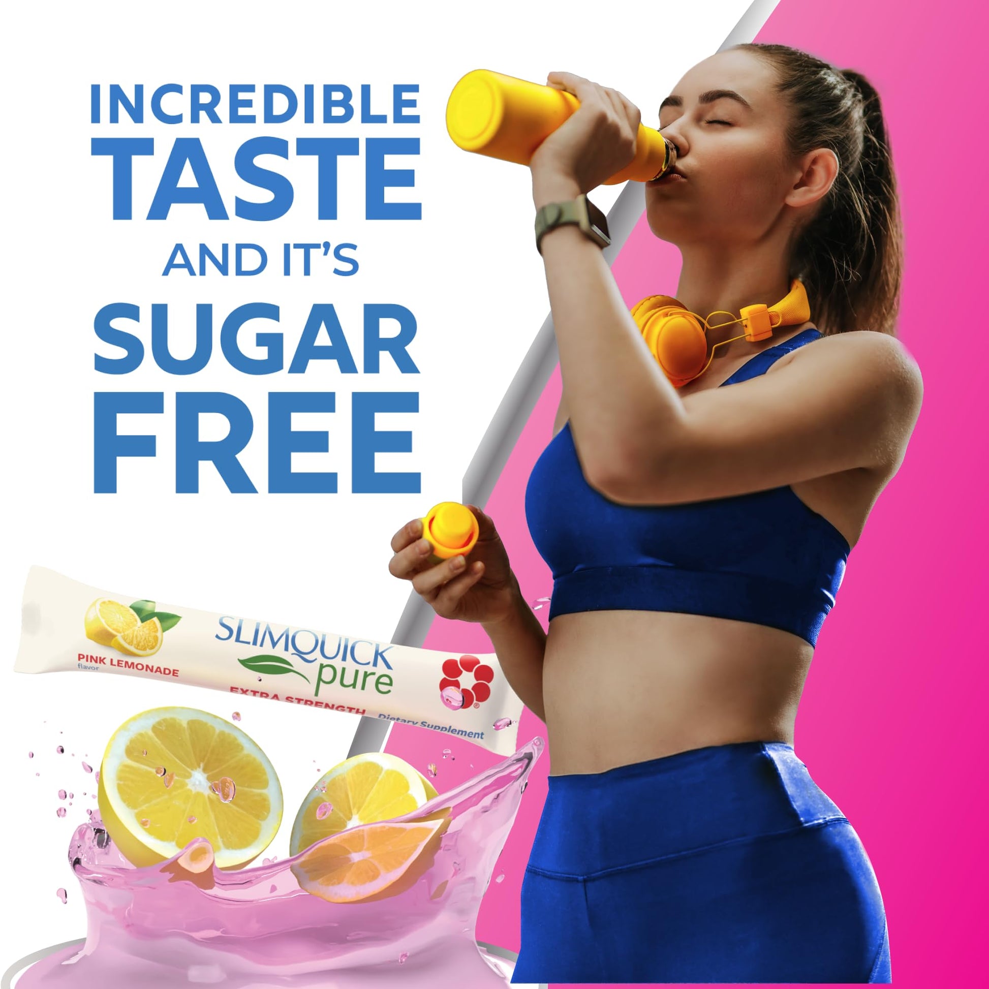 SlimQuick Pure 3X Extra Strength Drink Mix Packets, Metabolism & Weight Management for Women, Helps in Fat Breakdown, with Green Tea, Caffeine, Chaste Tree, SlimQuick buy supplements canada