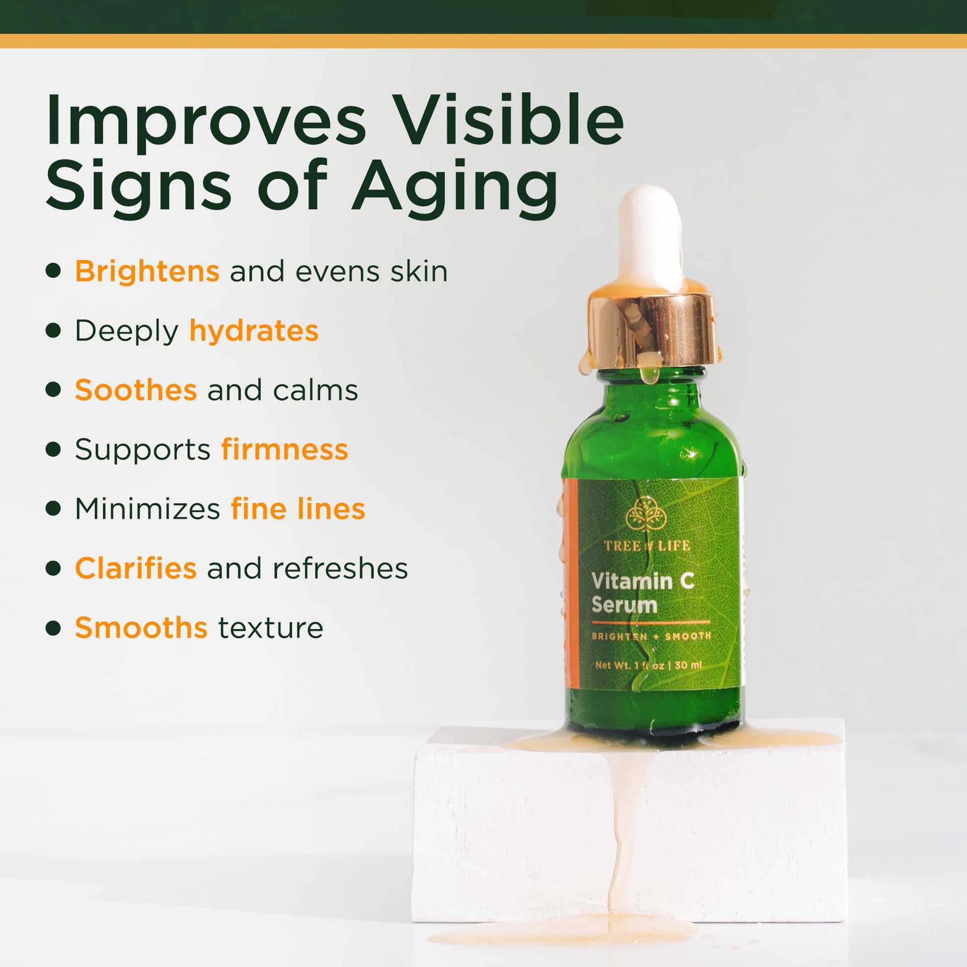Tree of Life Beauty Vitamin C Skin Care Set, Skin Brightening Face Oil for Dark and Age Spots, Facial Serums Tree of Life buy supplements canada