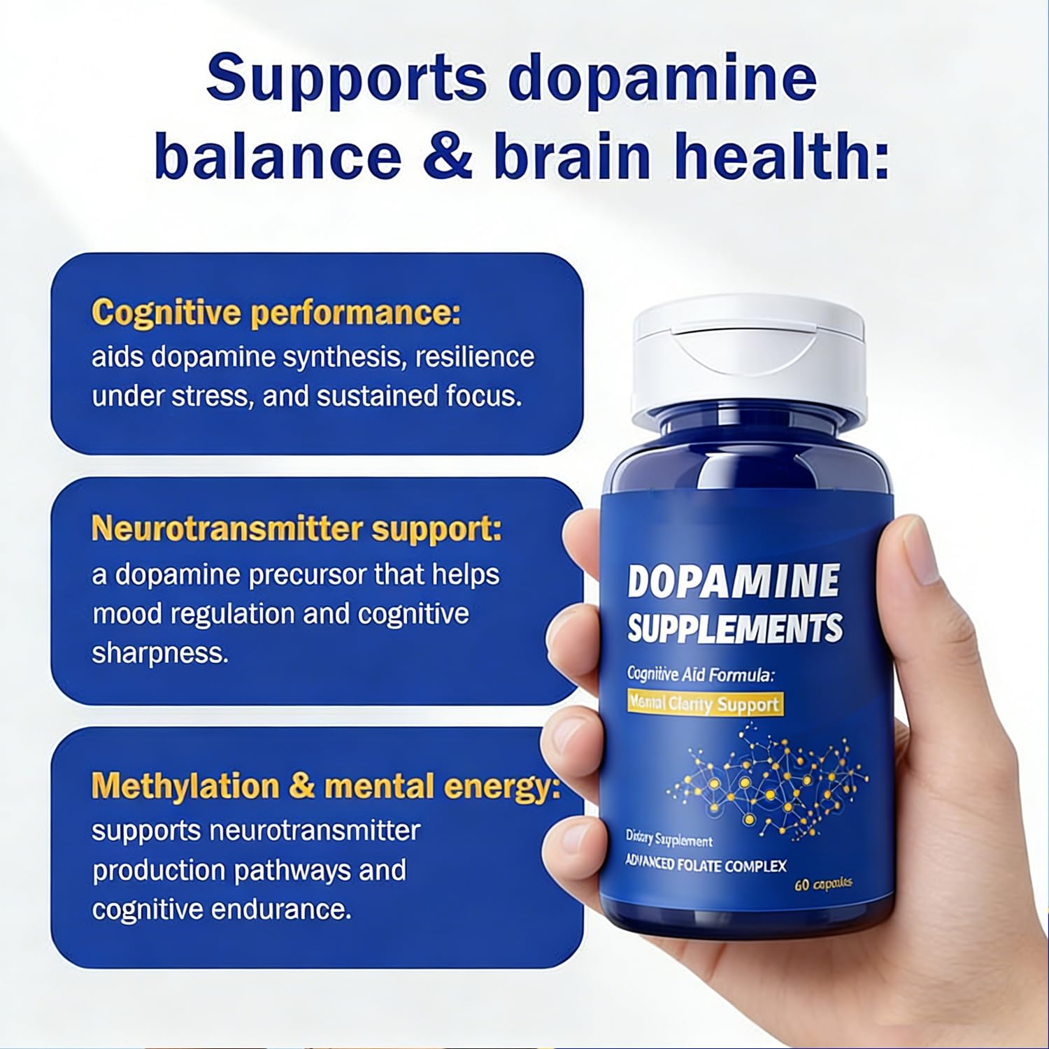 Dopamine Brain Supplement with L-Tyrosine 650mg | Cognitive Function, Focus & Mood Support | Neurotransmitter & Mental Energy Booster | 60 Capsules FW ZONE buy supplements canada