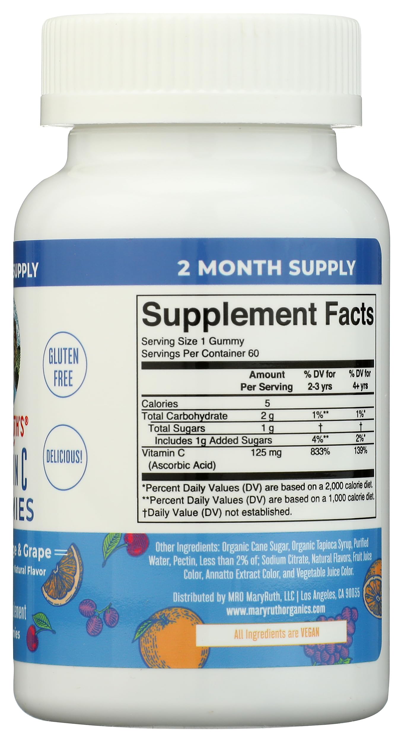 MaryRuth Organics Vitamin C Gummies | Supplement for Immune Support & Overall Health | Immune Support Supplement | Vitamin C for Adults & Kids | Vegan | Non-GMO | 60 Servings MARYRUTH'S buy supplements canada