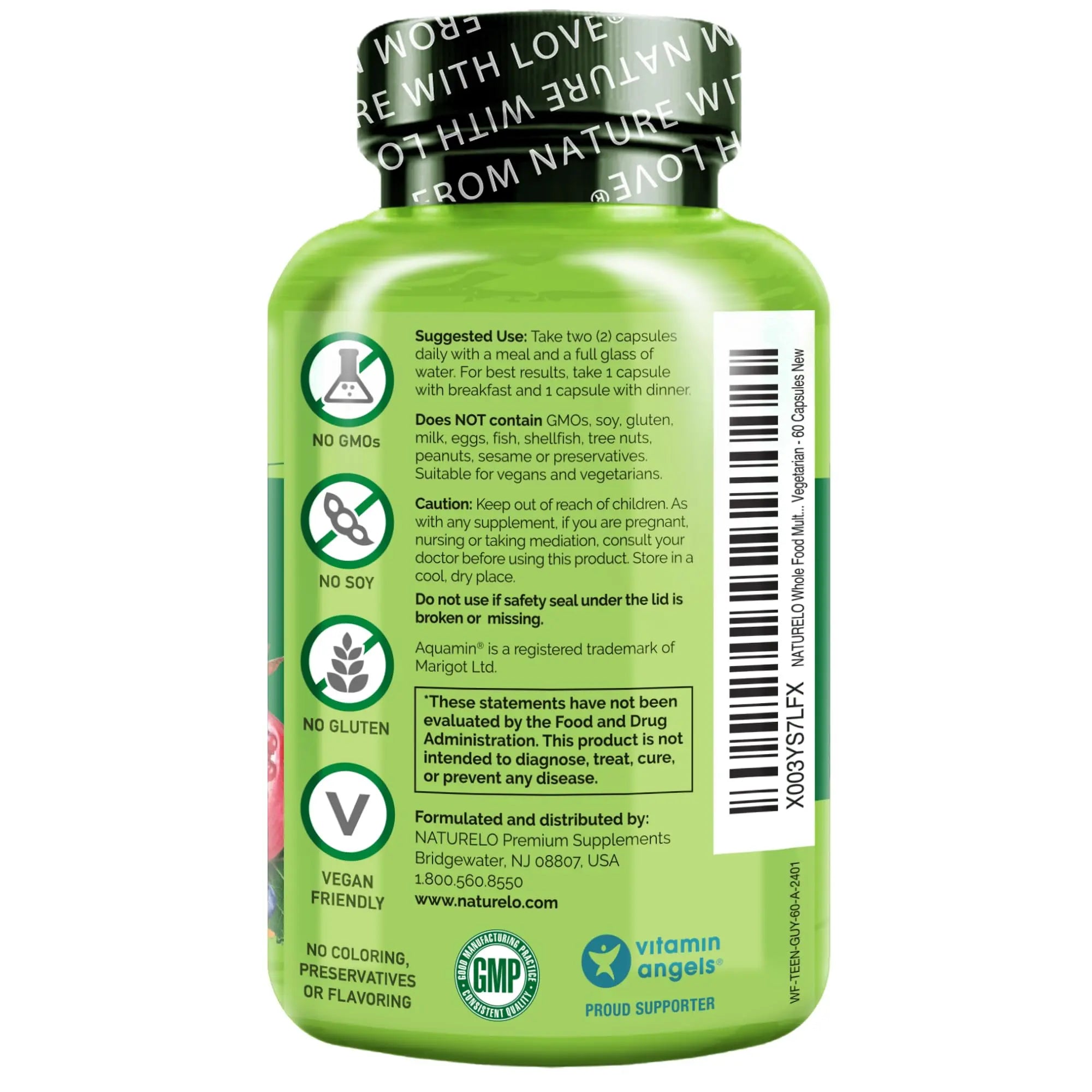 NATURELO Teen Multivitamin - Whole Food Multivitamin for Teenage Boys - Minerals Supplement for Active Kids NATURELO buy supplements canada