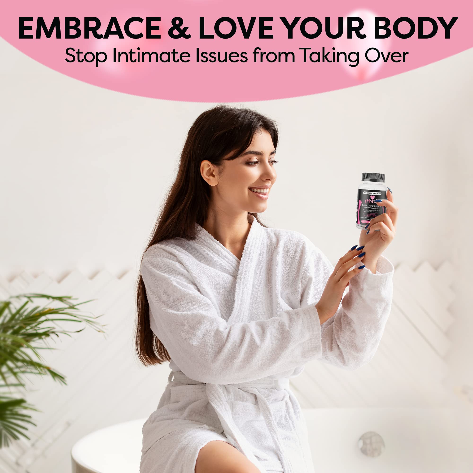 ACE NUTRITION pHresh Boric Acid Suppositories for Women, Suppositories for Odor Use, Natural Feminine Care Supports Vaginal Health & Promotes Healthy pH Balance - Made in USA ACE NUTRITION buy supplements canada