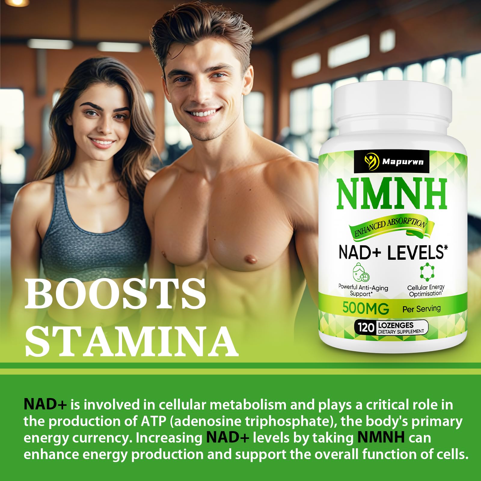 Mapurwn NMNH (Dihydronicotinamide Mononucleotide), NMN Supplement, 500mg per Serving NAD Supplement to Boost NAD+ Levels As We Age for Women & Men, Anti-Aging, Energy, Focus, 120 Count Mapurwn buy supplements canada