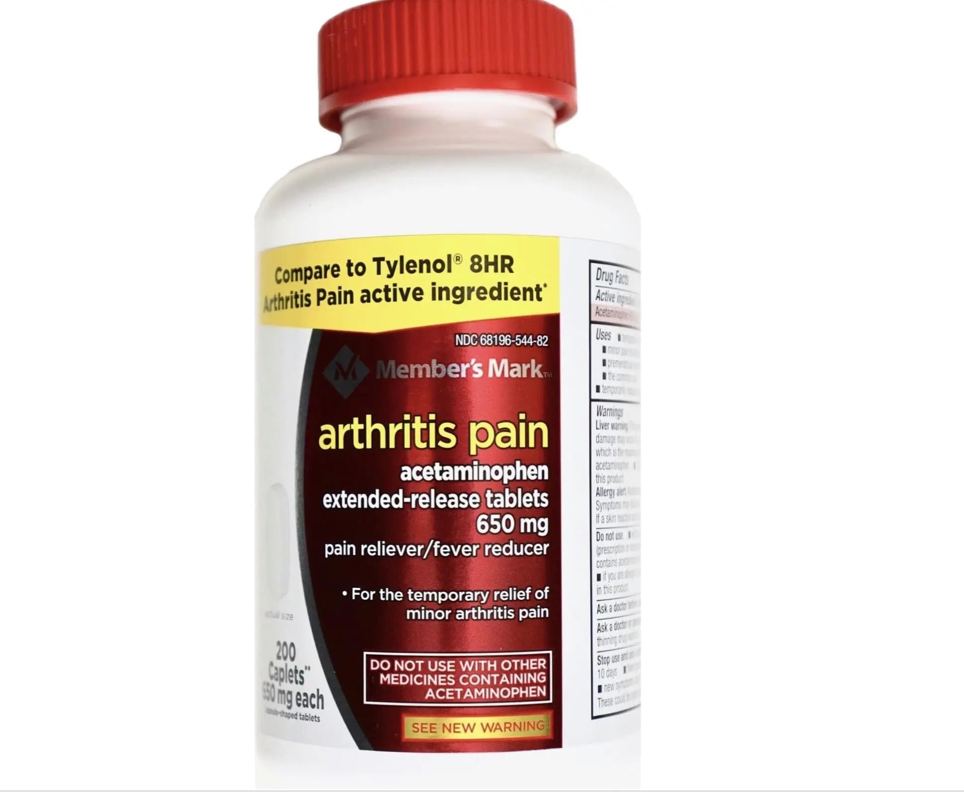 Compare to Tylenol Arthritis Pain Active Ingredient. - Member's Mark - Arthritis Pain Reliever, Extended Release, Acetaminophen 650 mg, 400 CapletsQ MEMBER´S MARK buy supplements canada