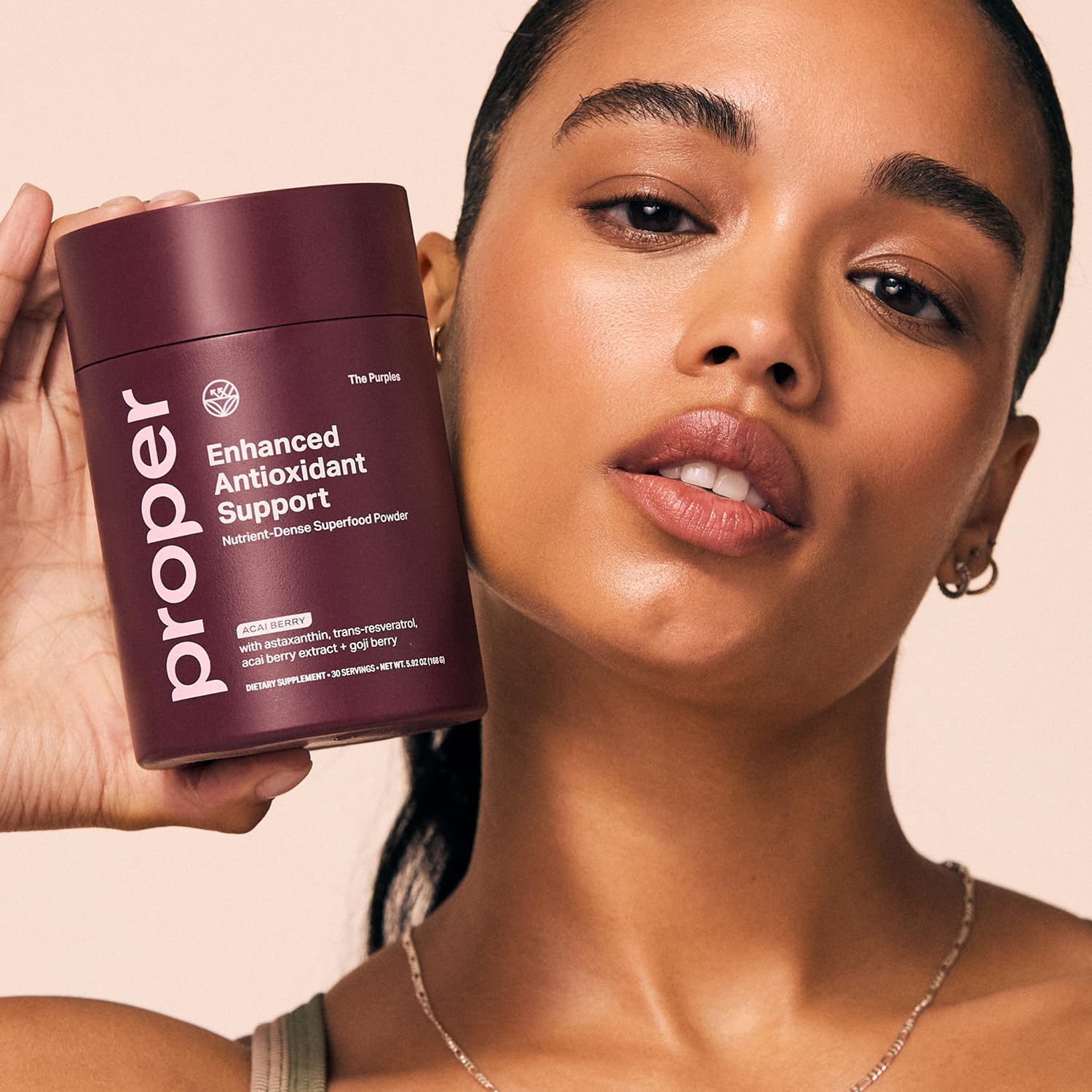 Proper, The Purples Nutrient-Dense Superfood Powder - Antioxidant Supplement and Cellular Support – Acai, Amla, Blueberry, Vitamin C, B Vitamins & More - Enhanced with Prebiotic Fiber & Probiotics Proper buy supplements canada
