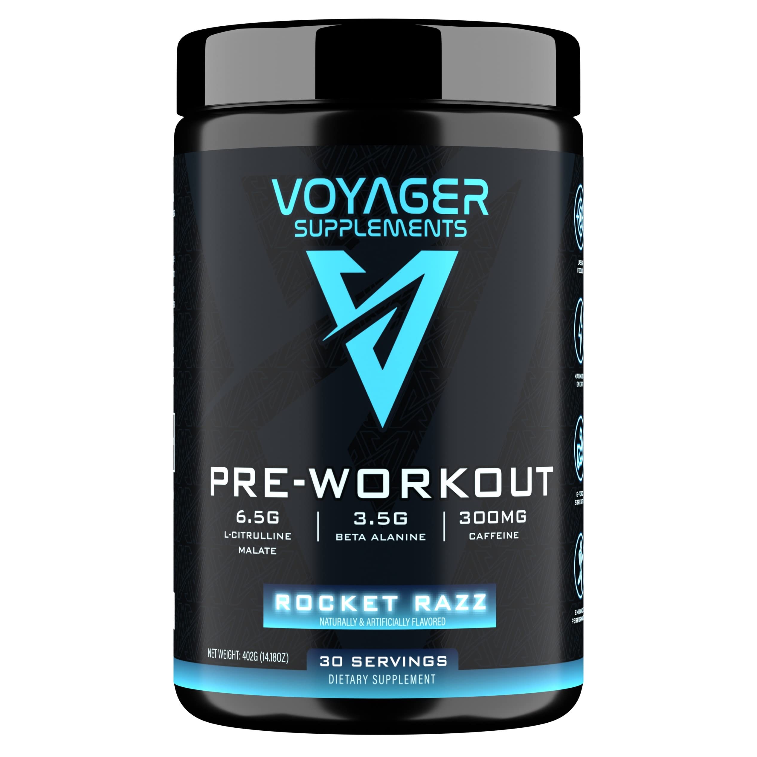 Voyager Supplements Pre-Workout Powder | Rocket Razz | Intense Pump | Maximized Voyager Supplements buy supplements canada