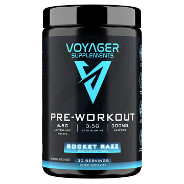 Voyager Supplements Pre-Workout Powder | Rocket Razz | Intense Pump | Maximized Voyager Supplements buy supplements canada