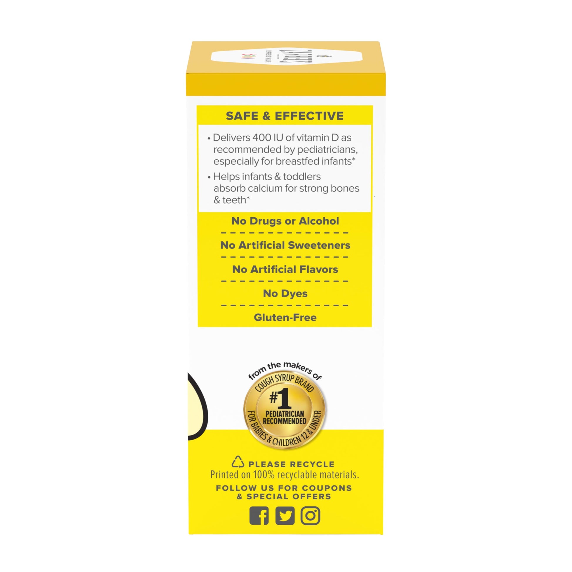 Zarbee's Vitamin D Drops for Infants, 400IU (10mcg) Baby & Toddler Liquid Supplement, Newborn & Up, Dropper Syringe Included, 0.47 Fl Oz Zarbee's buy supplements canada