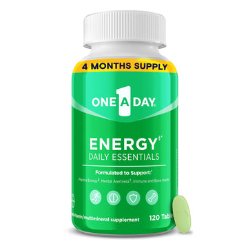 One A Day Energy Daily Essentials Multivitamin, Energy Supplement to Support Mental Alertness and Immune Health with Vitamins A C, D, E, Zinc and Caffeine, 120 Count ONE A DAY buy supplements canada
