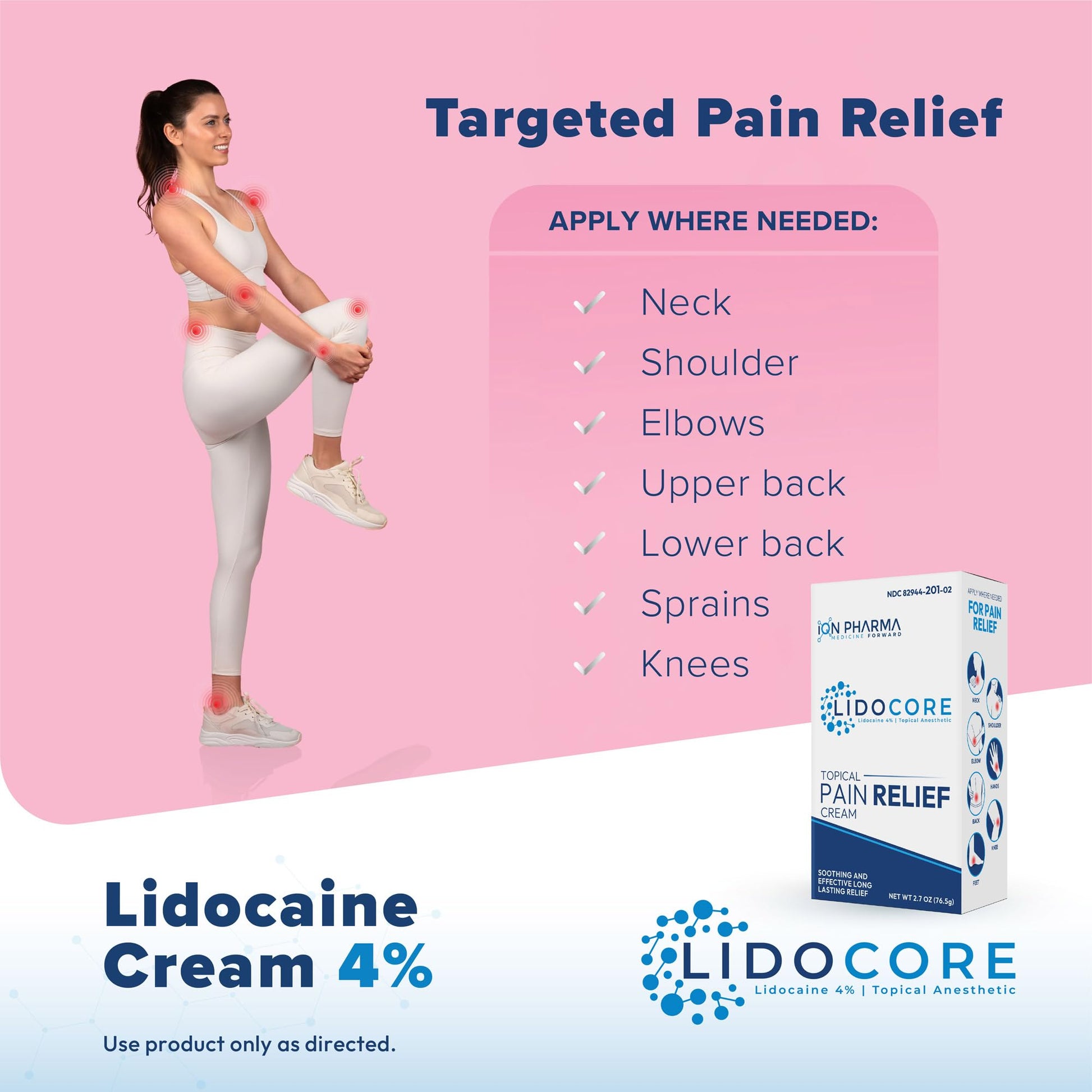 Lidocore Pain Relief Cream with 4% Lidocaine | Maximum Strength OTC | Safe & Compliant formula | Minor cuts, scrapes, insect bites, cold sores | Non-Greasy, Odor-free, Fragrance-Free | 2.7 oz (76.5 g) Lidocore buy supplements canada