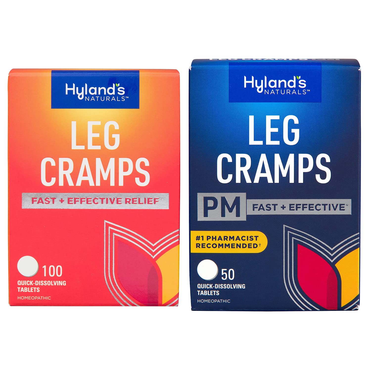 Bundle of Hyland's Leg Cramps Tablets, 100 Count and Leg Cramps PM Nighttime Formula, Natural Relief of Calf, Foot and Leg Cramps, 50 Count Hyland's buy supplements canada