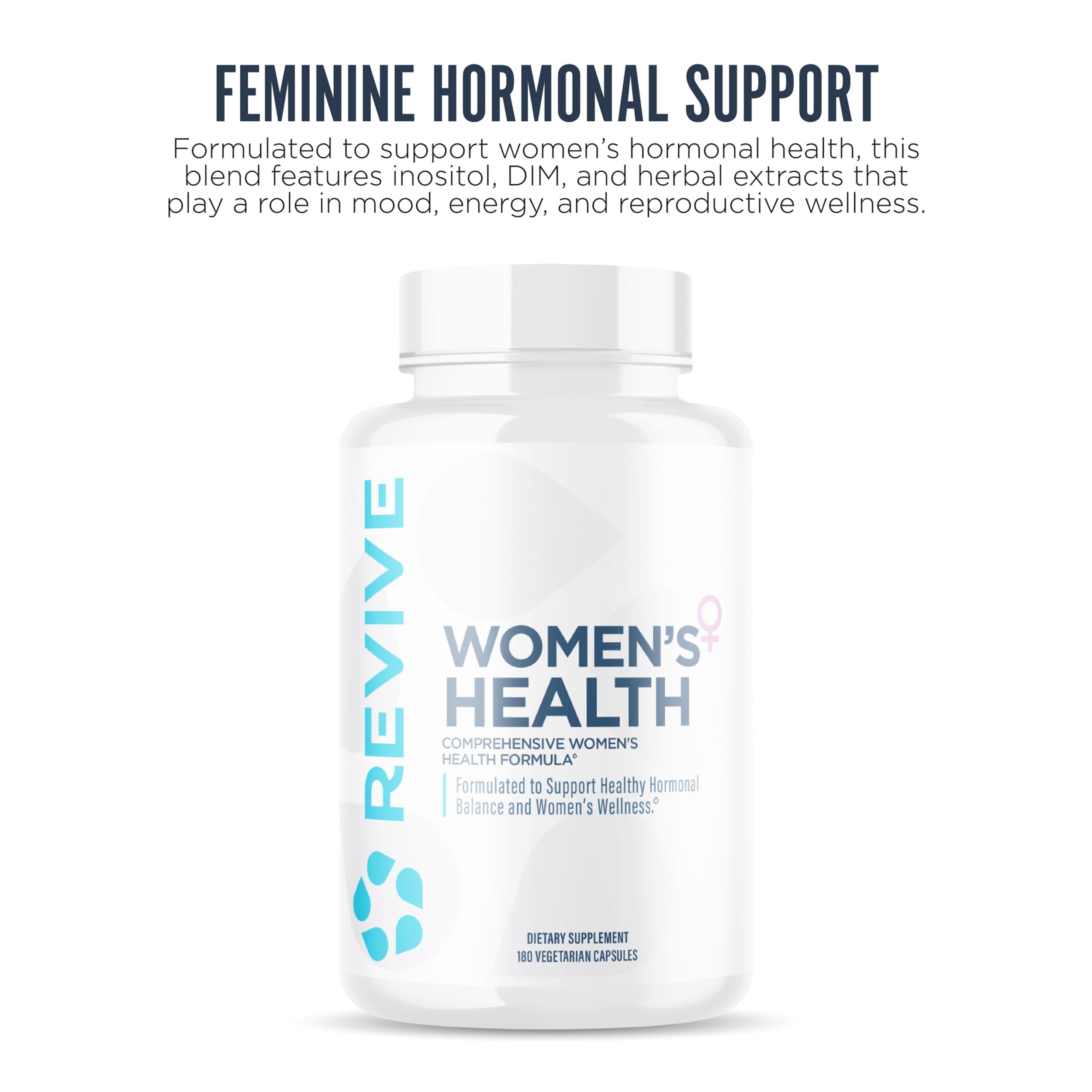 Revive MD Hormone Balance for Women – Hormone Support Supplement w/Myo-Inositol, Chaste Berry, DIM, Vitamins C & E, Evening Primrose Oil – Health & Hormonal Balance (180 Capsules, 30 Servings) Revive buy supplements canada