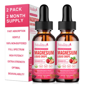 Magnesium Glycinate Liquid, High Potency Magnesium Glycinate, Citrate, Sugar Free Vegan Non-GMO Complex Supplement Promotes Nerv,Relaxation,Muscle,Sleep Support* Mulittea buy supplements canada