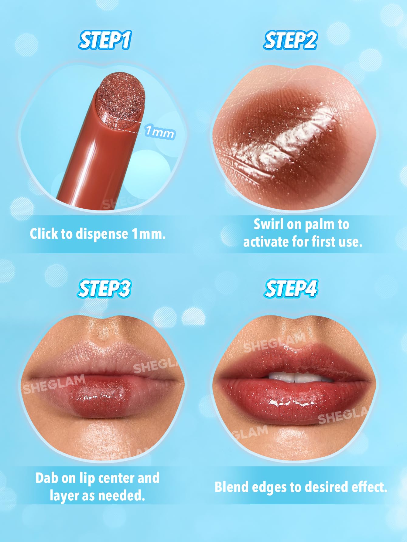 SHEGLAM Pout-Perfect Moisturizing Solid Lip Gloss Shimmer Lip Plumper - Violet Fizz SHEGLAM buy supplements canada