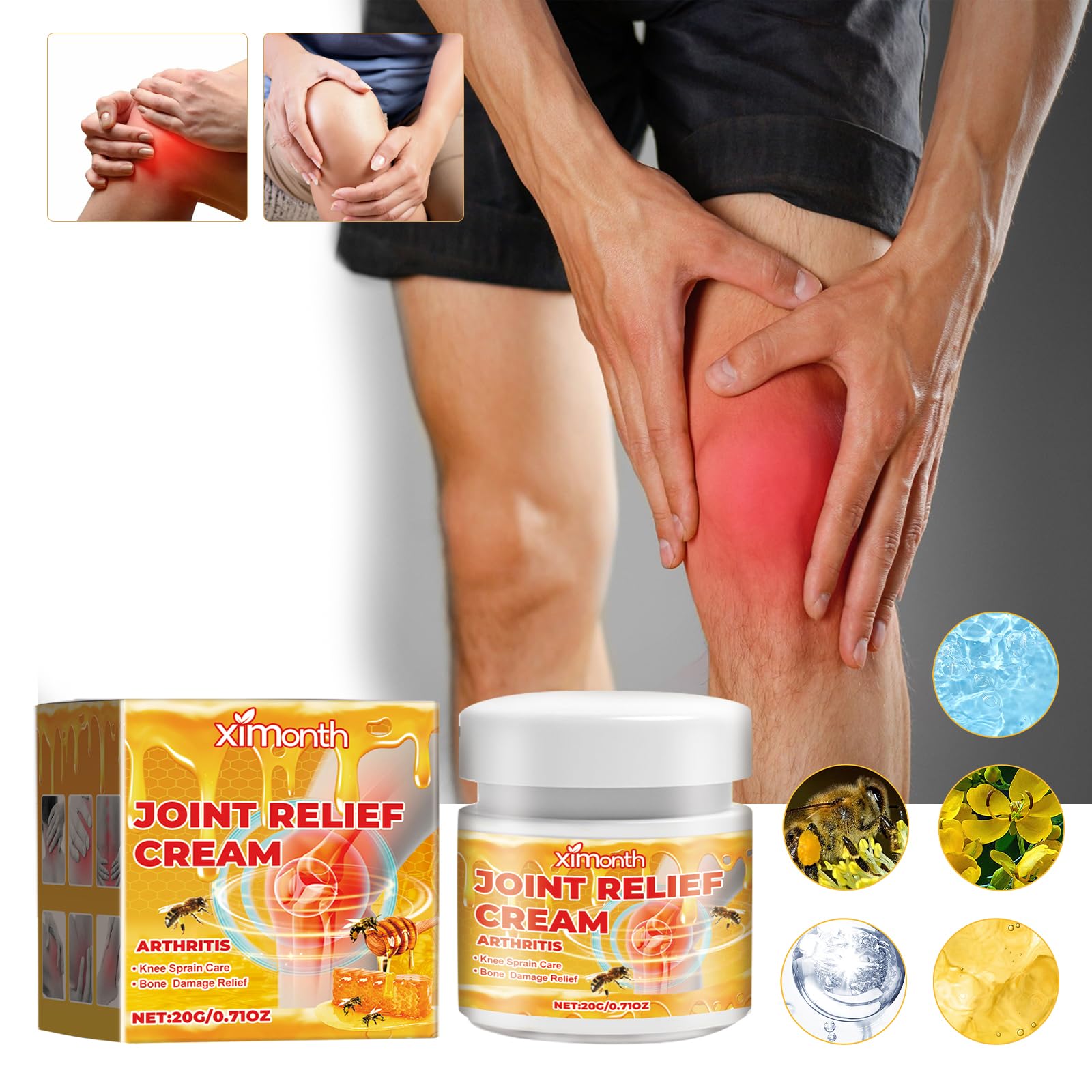 JOYVOIDX Joint & Knee Comfort Cream with Bee Venom and Cassia Flower, Formulated with Glucosamine for Flexibility and Mobility, 0.71oz JOYVOIDX buy supplements canada