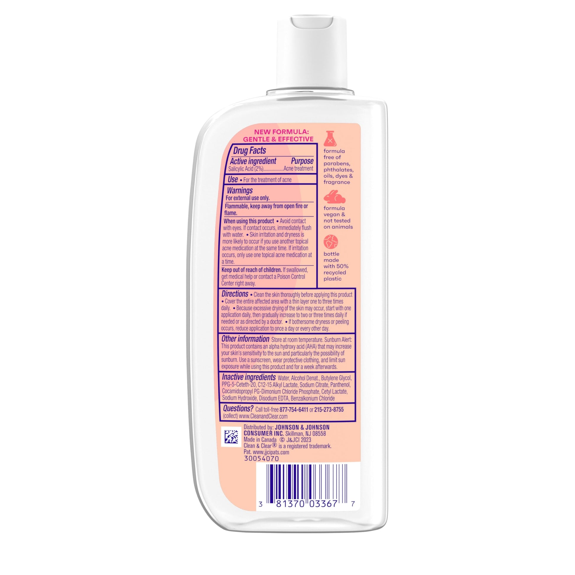 Clean & Clear Essentials Oil-Free Acne Toner, 2% Salicylic Acid Acne Treatment with Pro-Vitamin B5, Deep Pore Facial Toner Clean & Clear buy supplements canada