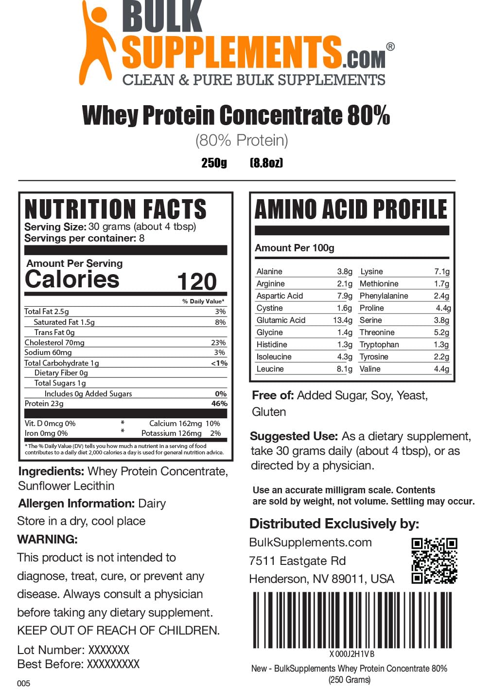 BULKSUPPLEMENTS.COM Whey Protein Concentrate Powder - Unflavored Protein BULKSUPPLEMENTS.COM buy supplements canada