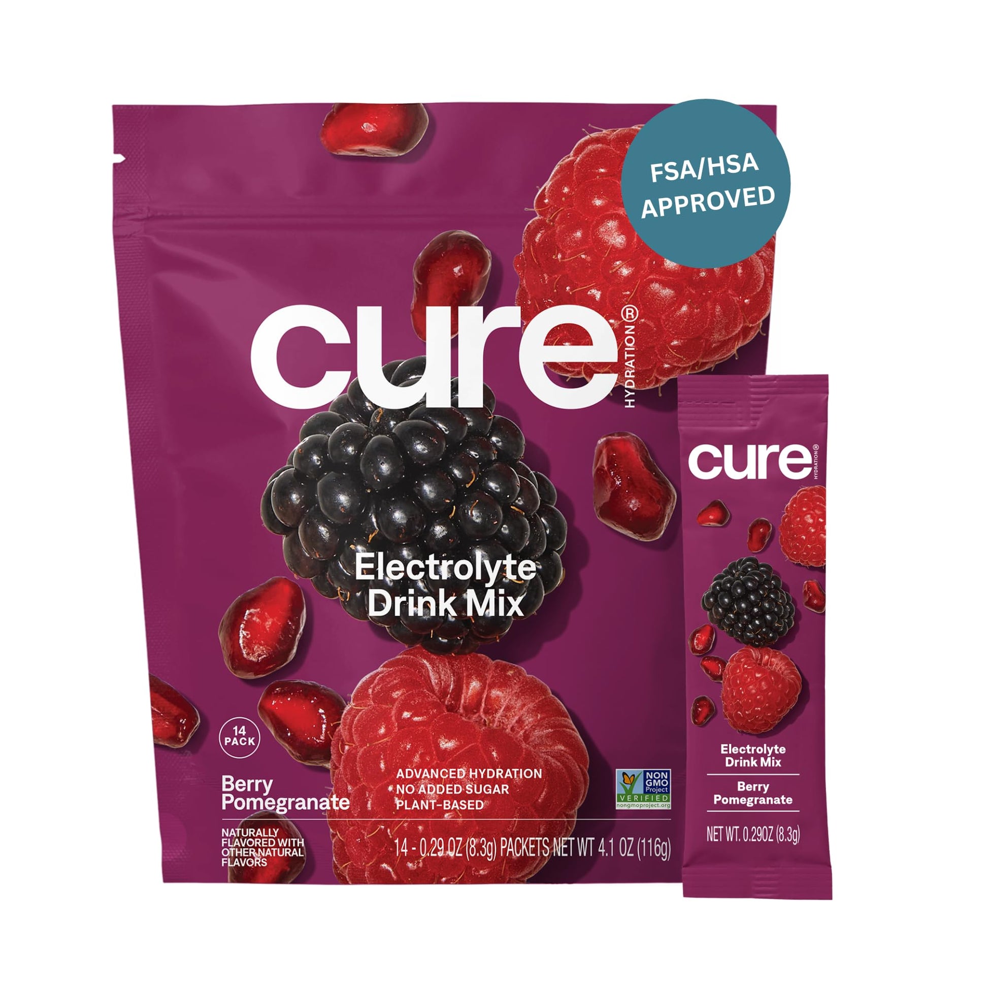 Cure Hydration | Plant-Based Electrolyte Drink Mix | No Added Sugar | FSA-HSA | Dehydration Relief Powder Made with Coconut Water | Non-GMO | Vegan Cure Hydration buy supplements canada