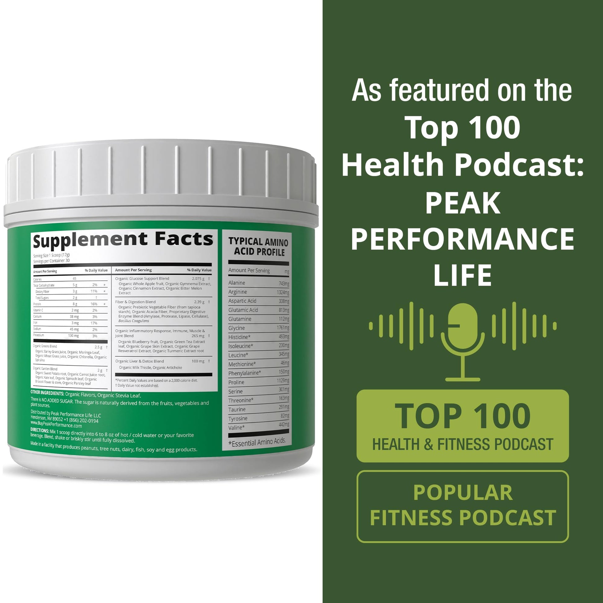 Greens Superfood + Grass Fed Collagen Peptides Powder - Ultimate Blend of Best Tasting Green Superfood with Pure Pasture Raised Hydrolyzed Protein Powder for Skin Hair + Joint Health Peak Performance buy supplements canada