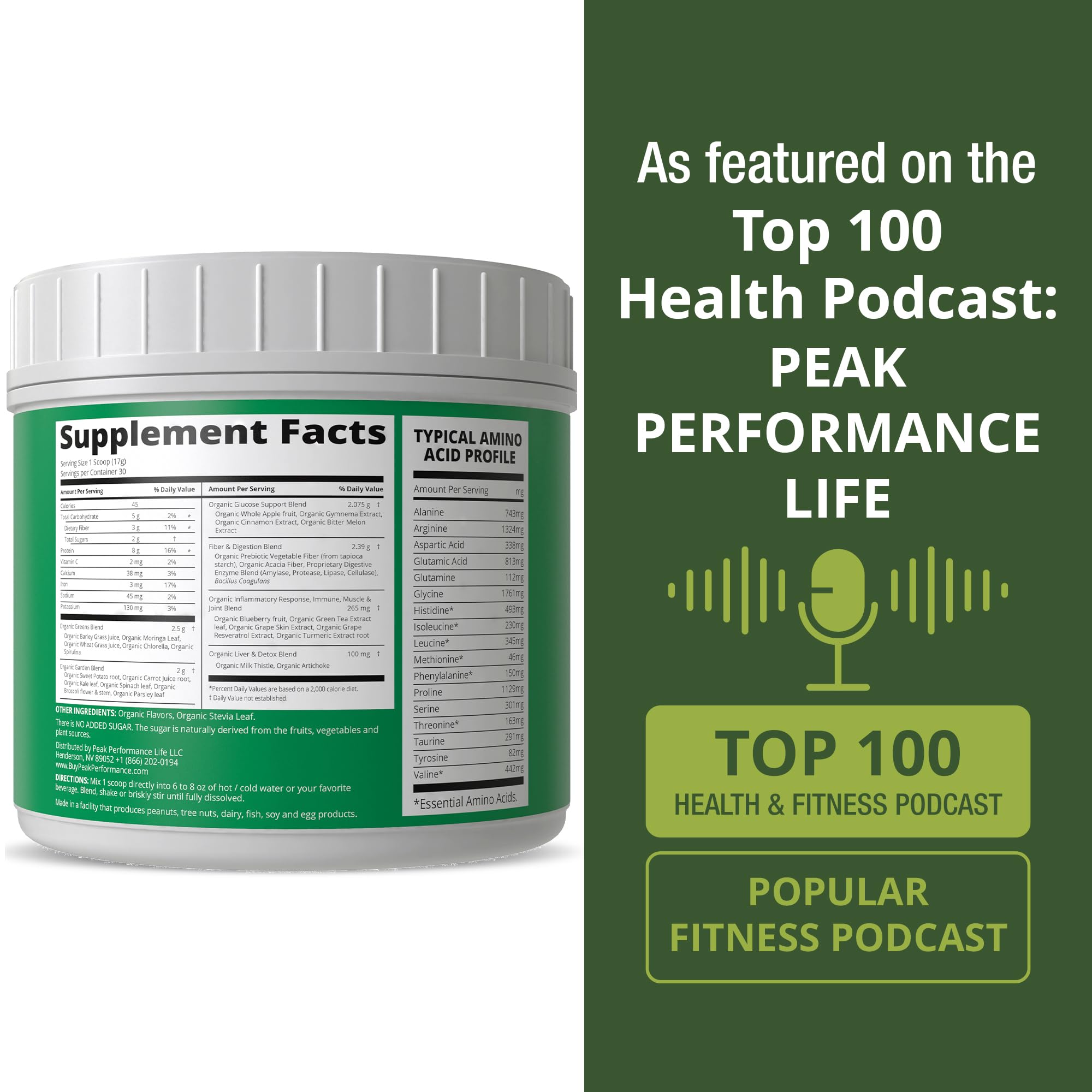 Greens Superfood + Grass Fed Collagen Peptides Powder - Ultimate Blend of Best Tasting Green Superfood with Pure Pasture Raised Hydrolyzed Protein Powder for Skin Hair + Joint Health Peak Performance buy supplements canada
