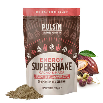 Pulsin - Cacao & Maca Vegan Supershake - 300g - Plant Based Vegan Energy Support Protein Powder Pulsin buy supplements canada