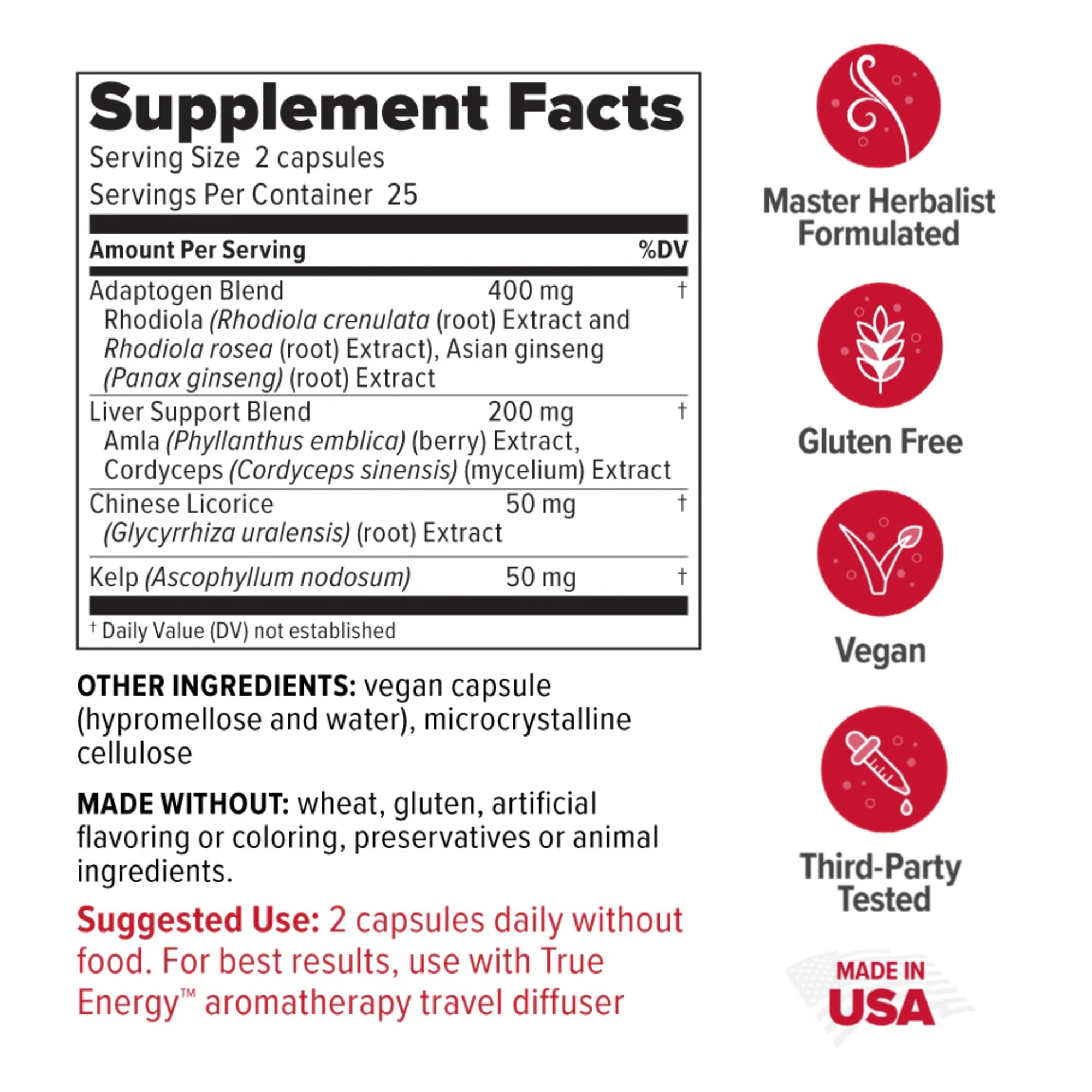Redd Remedies, True Energy, Supports Energy Production and Stamina, 50 Vegan Capsules Redd Remedies buy supplements canada
