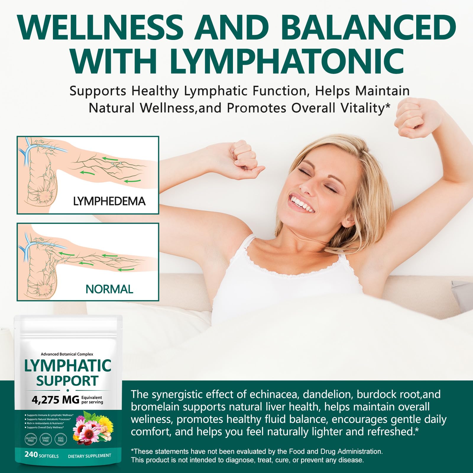 chenyayun Lymphatic Drainage Supplements, 240 Softfels, 21-in-1 Natural Herbal Blends with Echinacea, Dandelion, Burdock Root for Lymph System, Immune Support, Cleanse, Less Swelling/Bloating chenyayun buy supplements canada