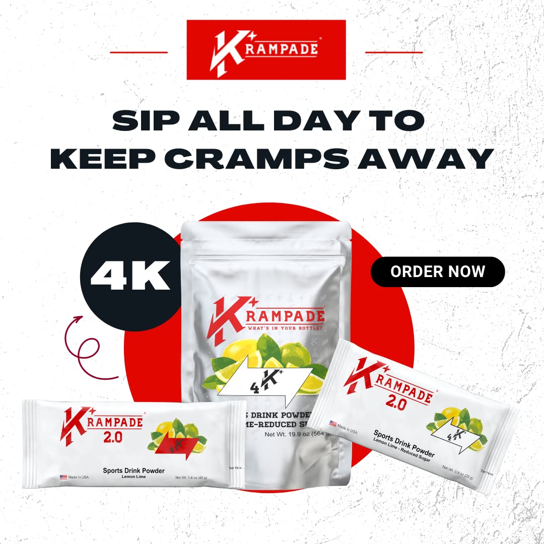 Krampade Original Lemon Lime 4K, 4000 mg Potassium Instant Cramp Relief Electrolyte Drink Powder | Designed for Athletes and Crampers | 19-Serving Resealable Pouch Krampade buy supplements canada