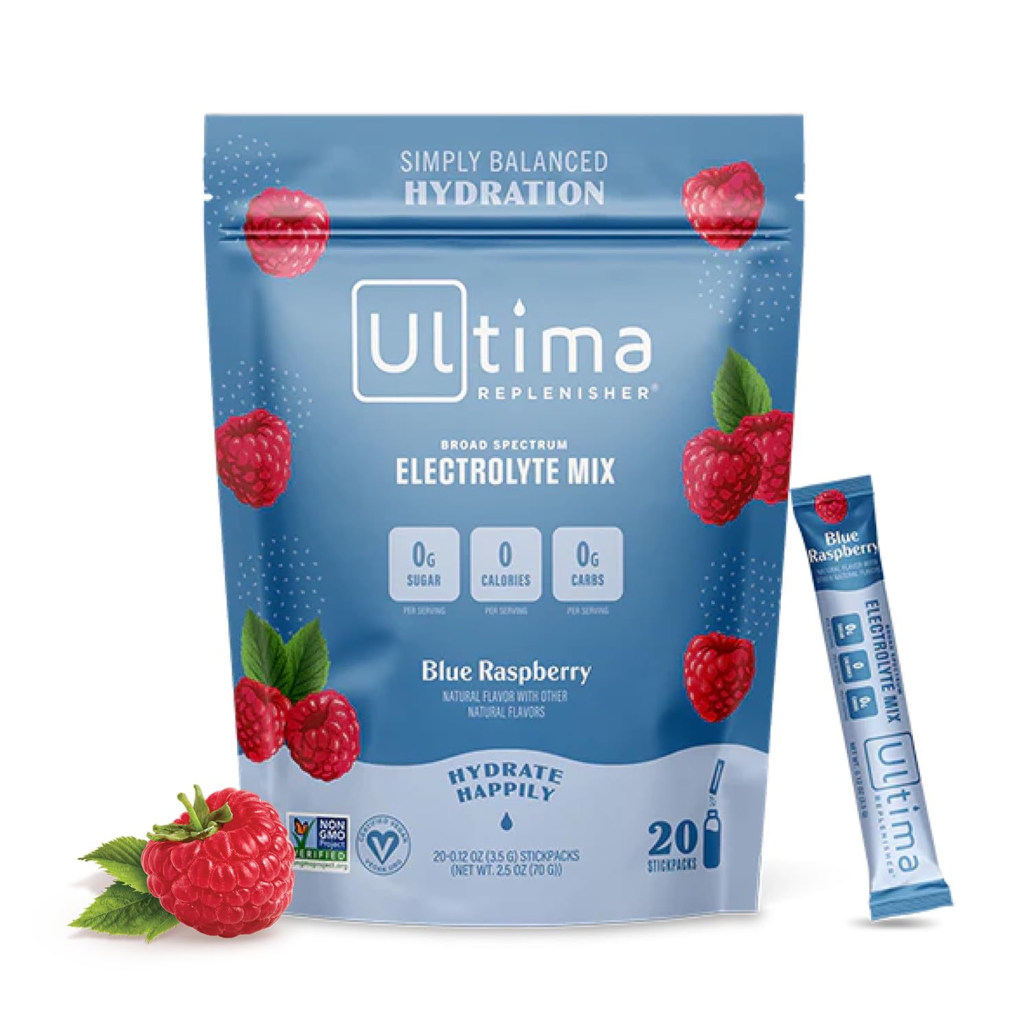 Ultima Replenisher Daily Electrolyte Drink Mix – Blue Raspberry, 20 Stickpacks – Hydration Ultima Replenisher buy supplements canada