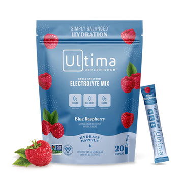 Ultima Replenisher Daily Electrolyte Drink Mix – Blue Raspberry, 20 Stickpacks – Hydration Ultima Replenisher buy supplements canada