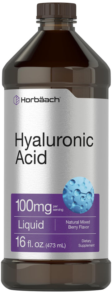 Liquid Hyaluronic Acid Supplement | 100 mg | 16 oz | Mixed Berry Flavor | Non-GMO Horbäach buy supplements canada