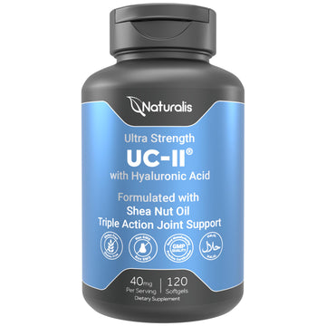 Naturalis UC-II 40 mg with Hyaluronic Acid and Shea Nut Oil | Enhanced Undenatured Type II Collagen for Better Joint Health, Mobility & Flexibility Naturalis buy supplements canada
