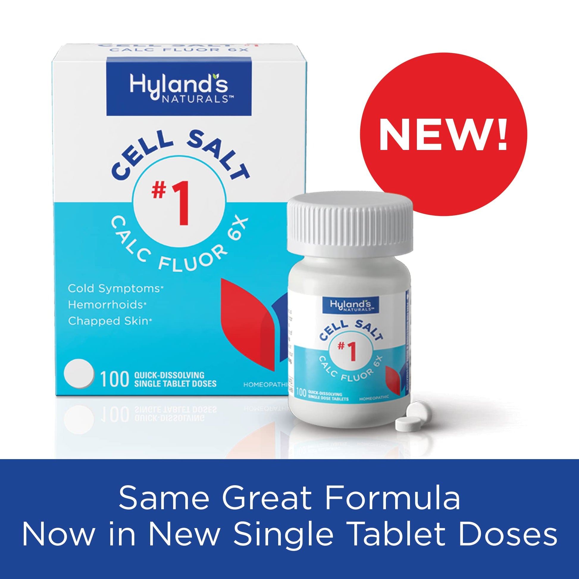 Hyland's Cell Salt No. 1 Calc Fluor 6X Tablets, Natural Relief of Colds, Hemorrhoids and Chapped Skin, Quick Dissolving Tablets, 100 Count Hyland's buy supplements canada