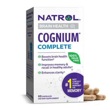 Natrol Cognium Complete, Dietary Supplement for Brain Health, Brain Health Supplements for Adults, 60 Capsules, 30 Day Supply Natrol buy supplements canada