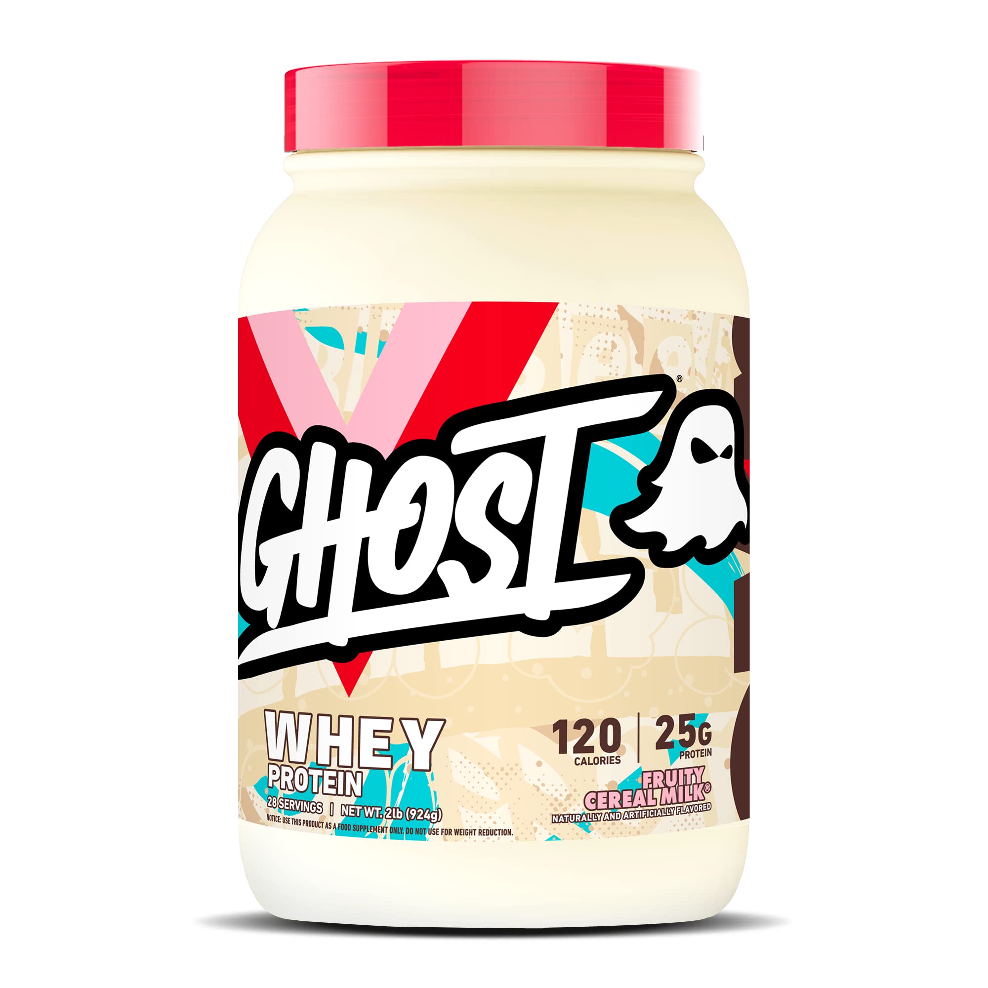 GHOST Whey Protein Powder, Fruity Cereal Milk - 2LB Tub, 25G of Protein - Flavored GHOST buy supplements canada