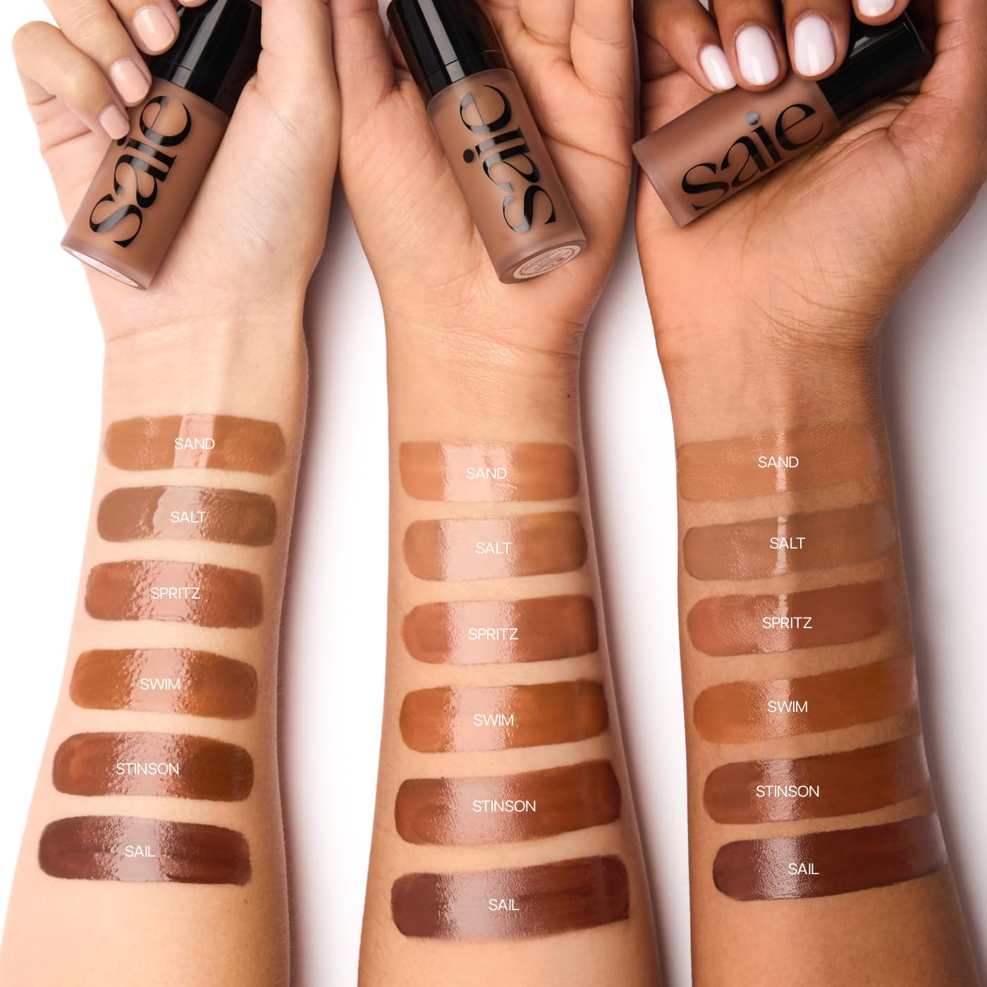 Saie Radiant Glow Duo - Dew Bronze Soft-Focus Liquid Bronzer in Sail (0.4 oz) & Mini Glowy Super Gel Lightweight Illuminator in Sunglow (0.5 oz), Hydrating Makeup Essentials for a Sun-Kissed Glow Saie buy supplements canada