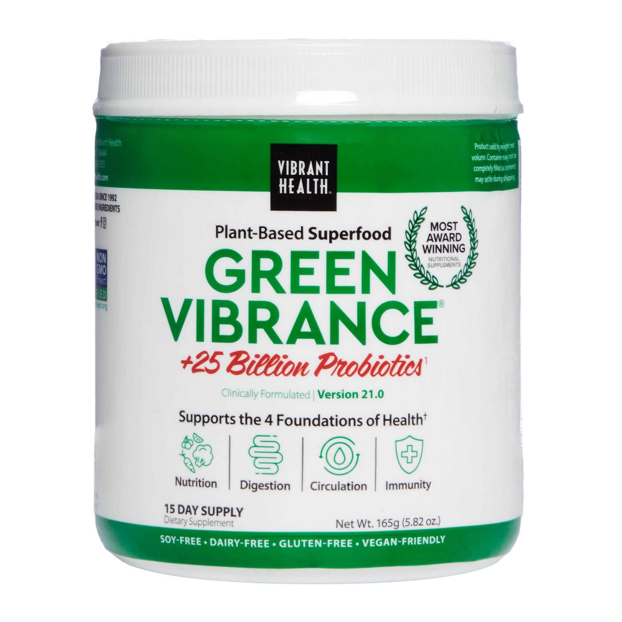 Vibrant Health, Green Vibrance, Vegan Superfood Powder, 15 Servings Vibrant Health buy supplements canada