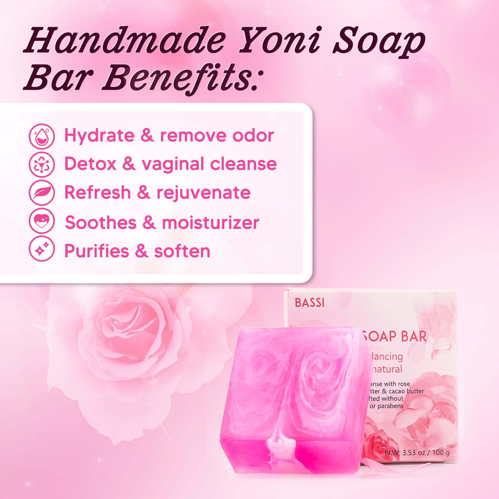 Feminine Wash & Yoni Oil & Yoni Soap Set for Women, Yoni Wash for Vaginal Ph Balance Remove Odor BASSI buy supplements canada