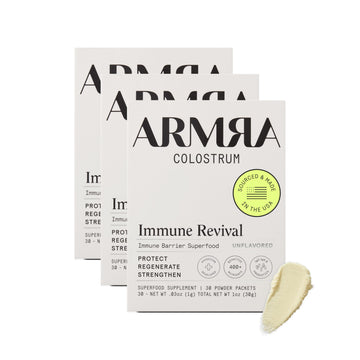ARMRA Colostrum™ Premium Powder, Grass Fed, Gut Health Bloating Immunity Skin & Hair, Contains 400+ Bioactive Nutrients, Keto, Gluten & Fat Free (Unflavored Bundle | 90 Servings) ARMRA buy supplements canada