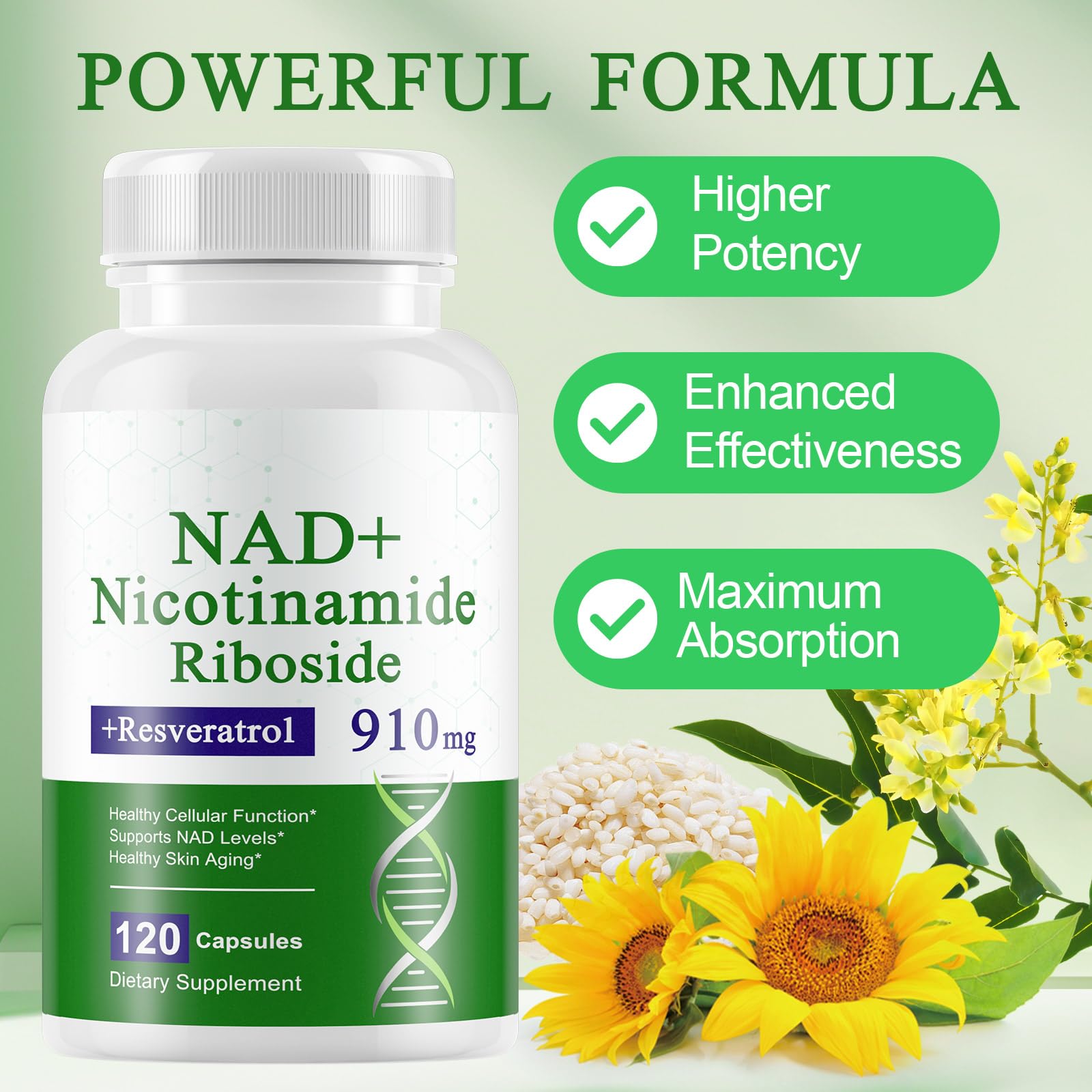 A r b c r n 120 Capsules NAD+ Supplement,NAD Nicotinamide Riboside Resveratrol 910mg for Men and Women, NR Supplement for Energy Anti-Aging Focus A r b c r n buy supplements canada