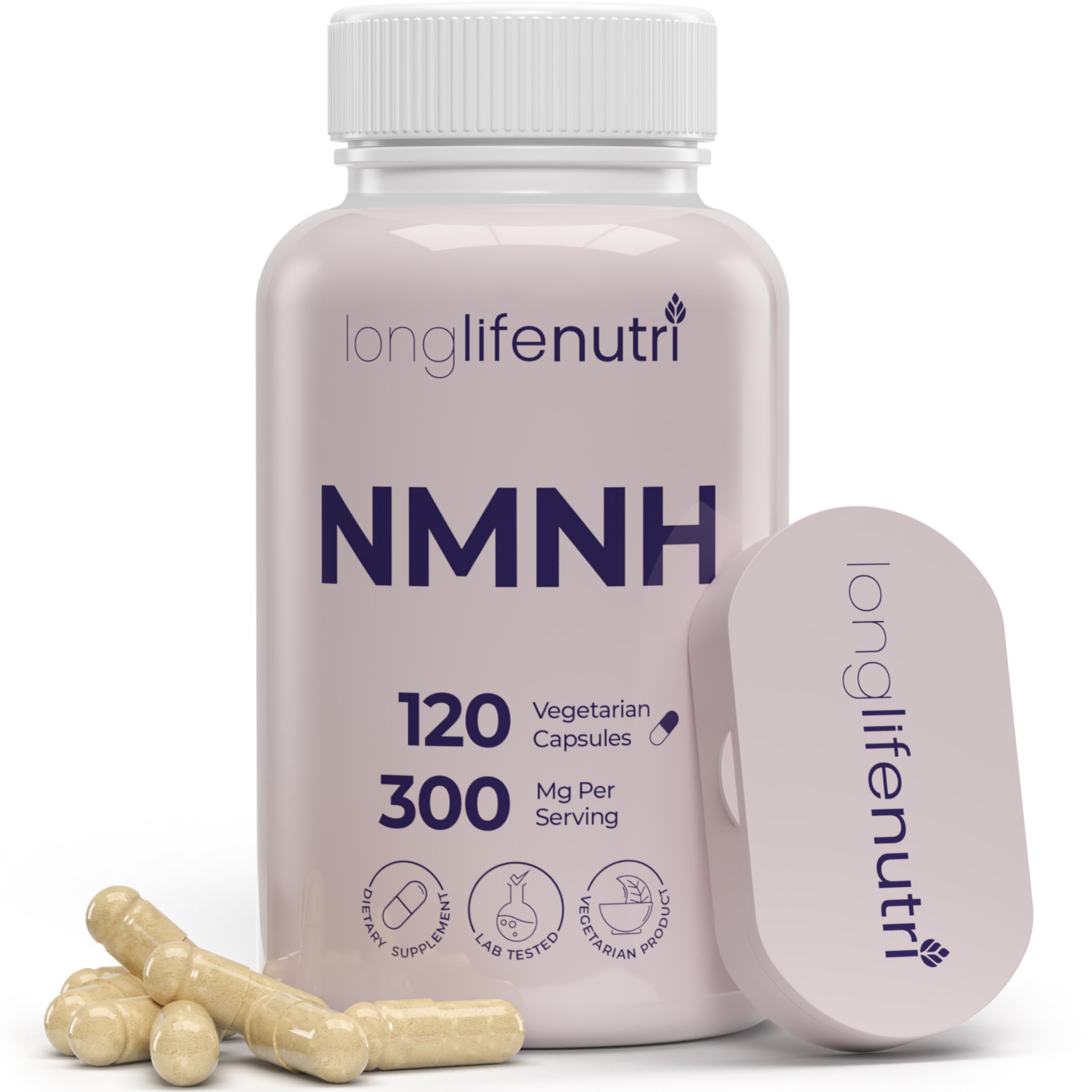 LongLifeNutri NMNH 300mg (Dihydronicotinamide Mononucleotide) - 120 Vegan Capsules, 2-Month Supply, NMN Alternative, NAD Supplement for Energy & Longevity, Lab Tested, Made in USA LongLifeNutri buy supplements canada