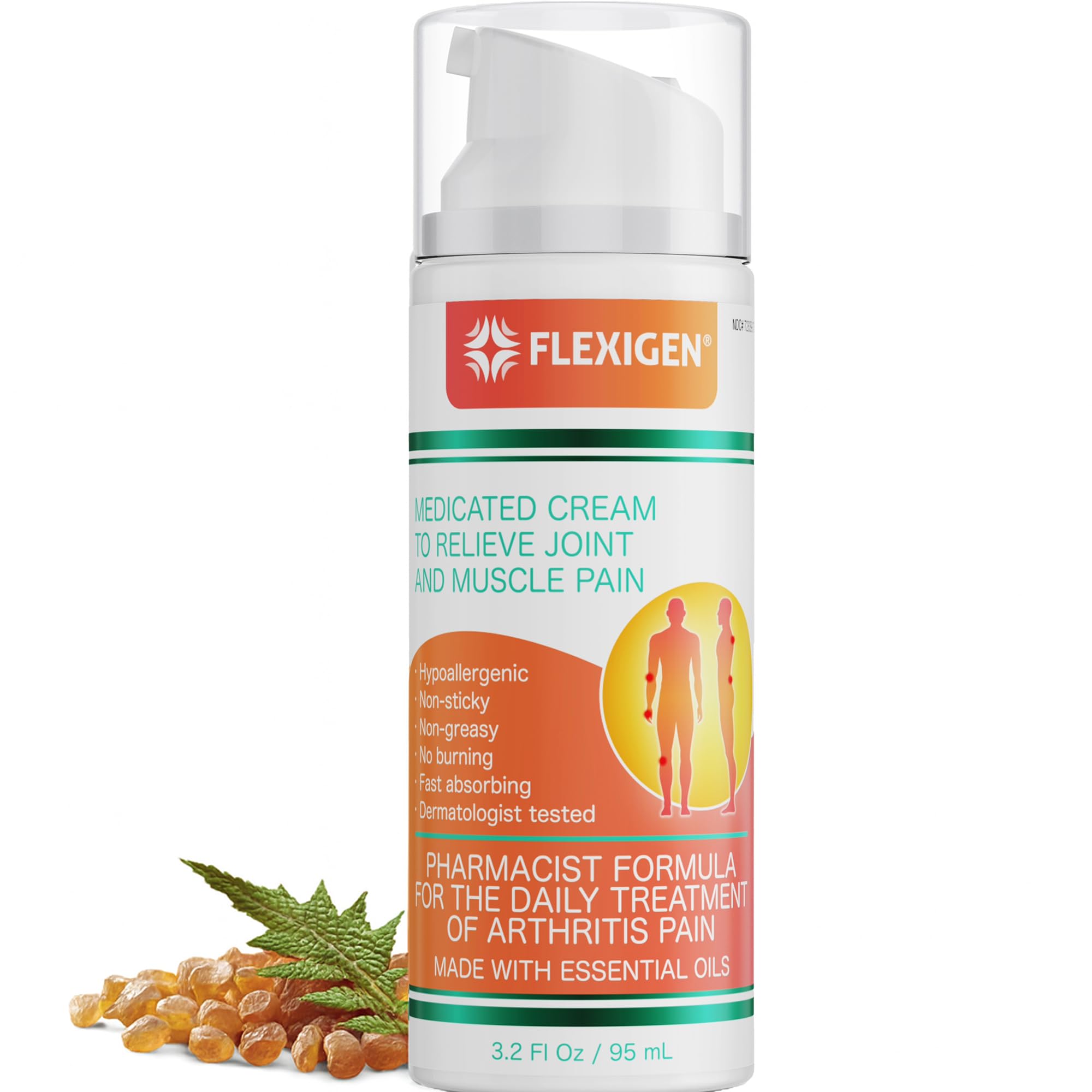 FLEXIGEN, Frankincense Pain Relief Cream Lotion– 3.2 oz Spray Pump – Natural Rub for Arthritis, Menthol Therapy Joint & Muscle Pain – Cooling Formula, Pleasant Scent – Topical OTC FLEXIGEN buy supplements canada