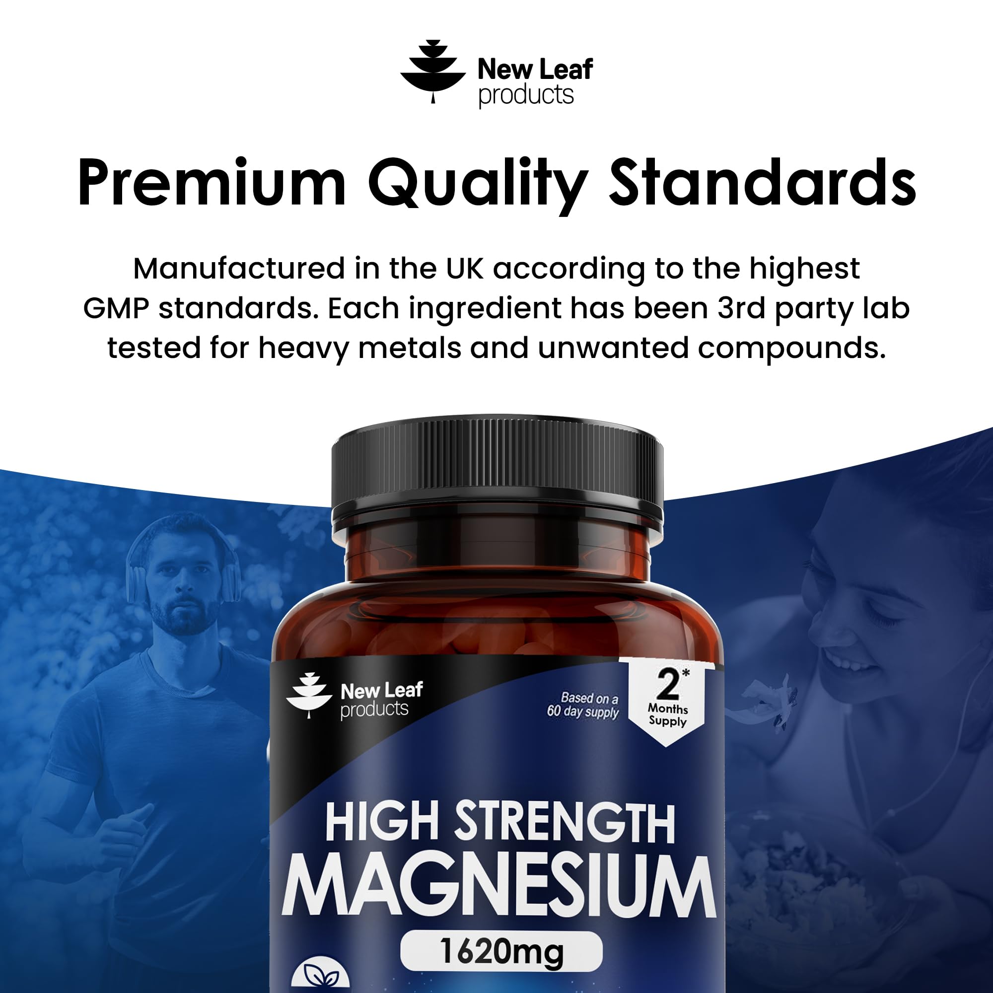 Magnesium Supplements 1620mg - Super Strength - Magnesium Citrate Capsules NEW LEAF PRODUCTS buy supplements canada