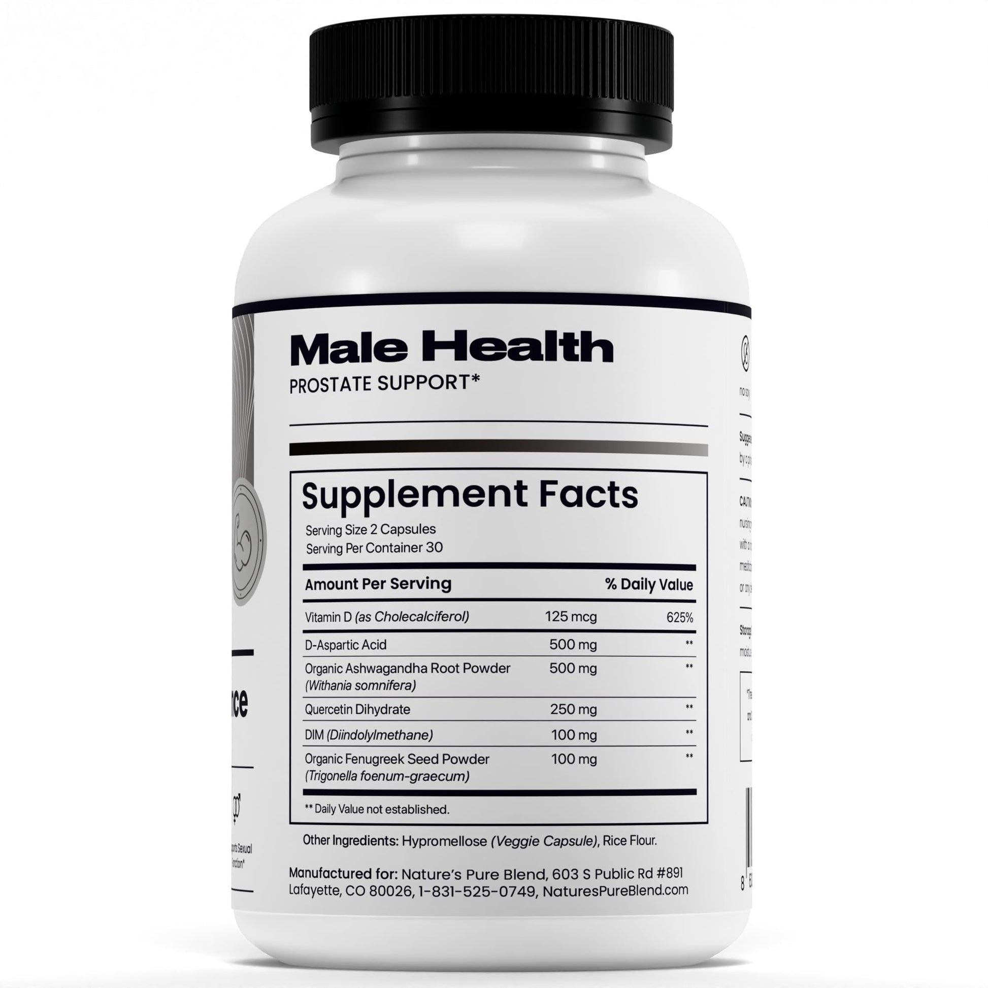 Nature's Pure Blend Peak Performance – Testosterone Supplement for Men with D-Aspartic Acid, Ashwagandha & DIM – Mens Prostate Health Support, Muscle Strength & Energy – Prostate Supplement Nature's Pure Blend buy supplements canada