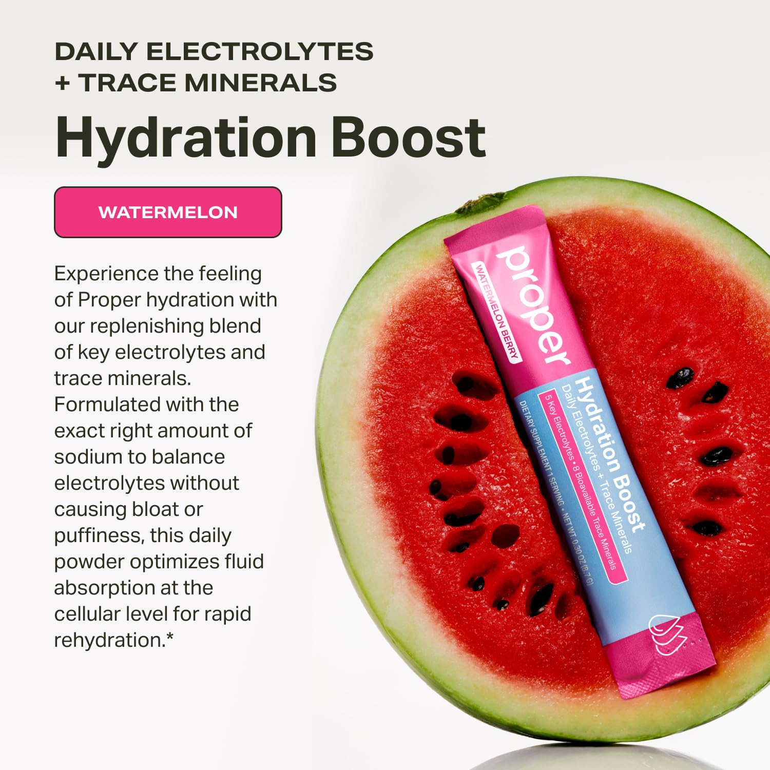 Proper Hydration Sticks – Electrolyte Powder Drink Mix Packets with Trace Minerals for Rapid Hydration – Naturally Flavored – No Artificial Sweeteners Proper buy supplements canada