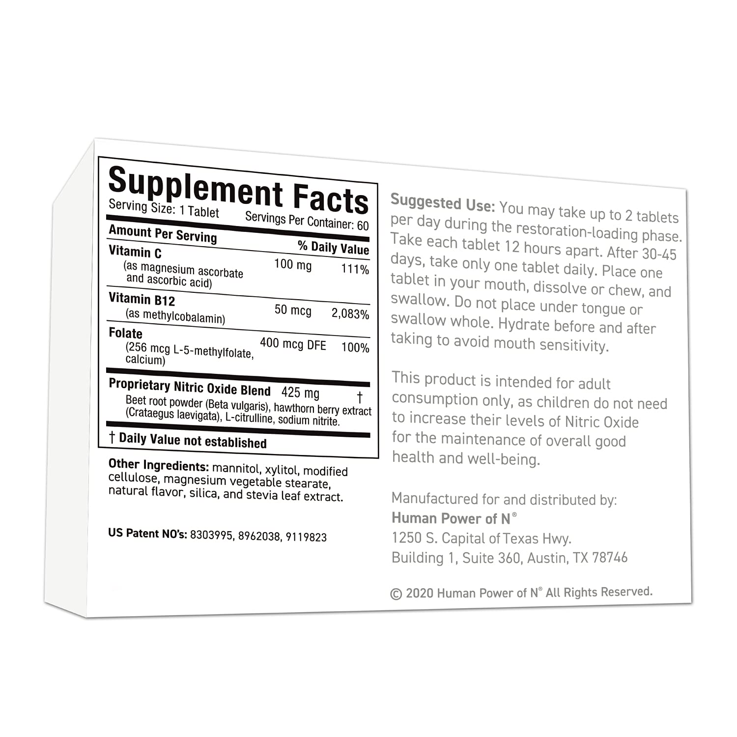 Neo40 Professional - Nitric Oxide Booster with Methylfolate - Natural Blood Pressure humanN buy supplements canada