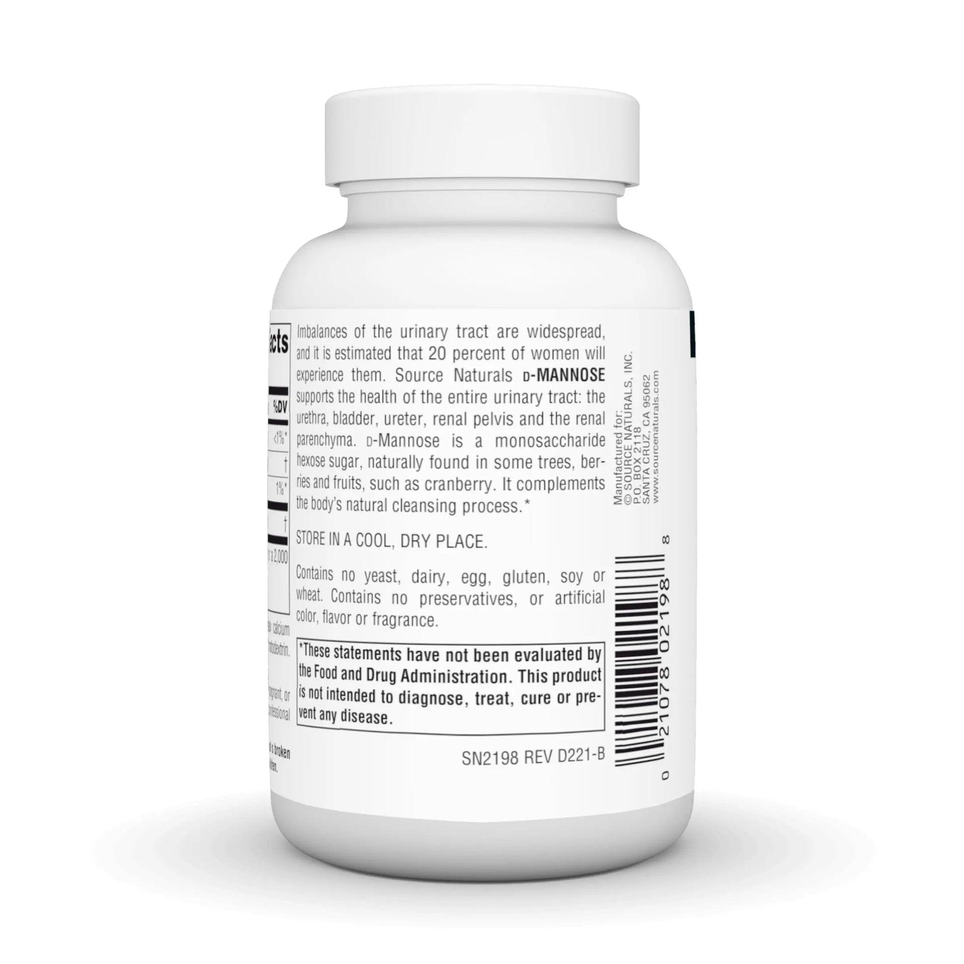 Source Naturals D-Mannose, Potent Urinary Tract & Bladder Health Support*, 500mg - 60 Capsules Source Naturals buy supplements canada