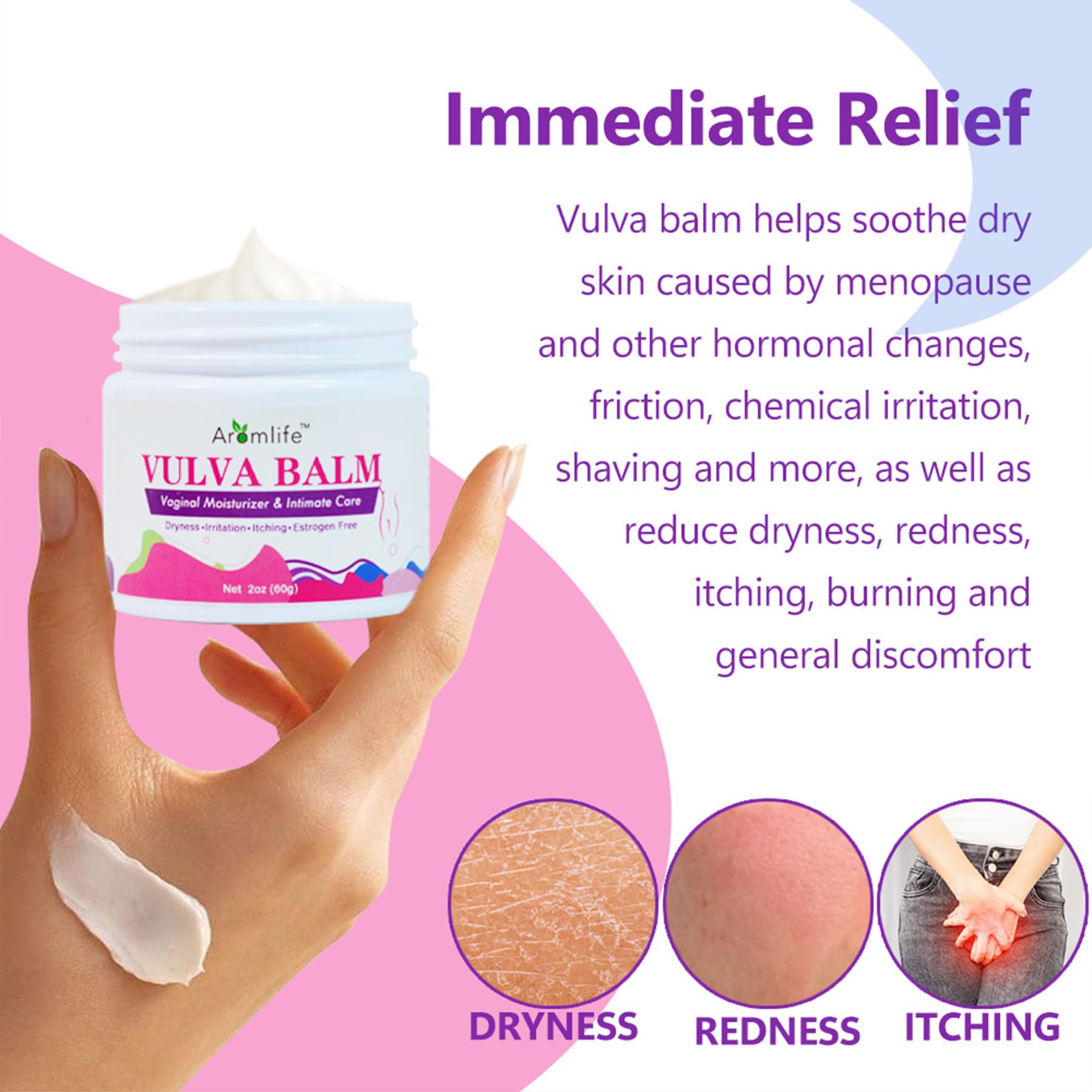 Aromlife Vulva Moisture Balm Cream, for Female Dryness Cure and Support Itching Irritation, Aromlife buy supplements canada