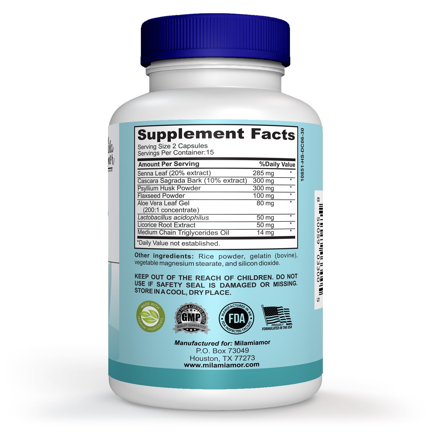 Milamiamor 15 Day Cleanse - Gut and Colon Support | Advanced Gut Cleanse Detox Milamiamor buy supplements canada
